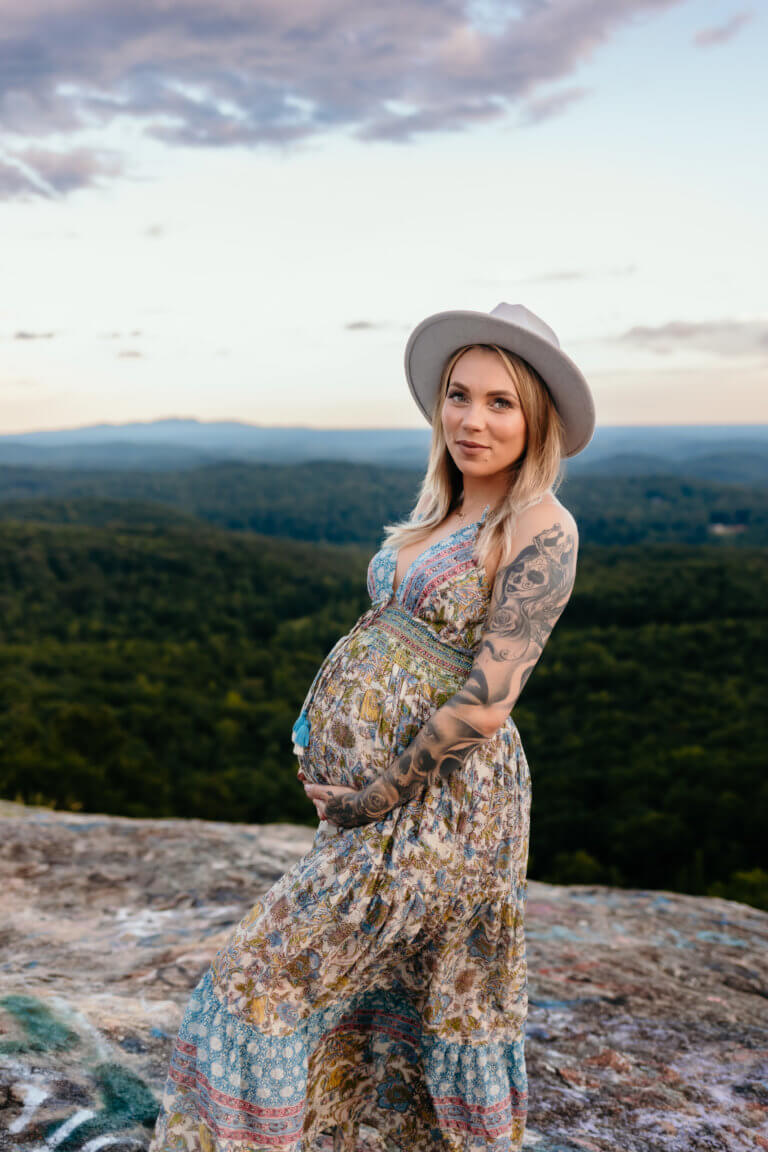 Bald Rock SC mountain maternity photos